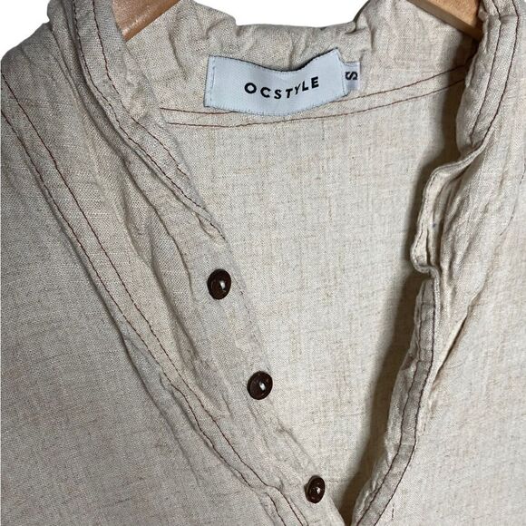 OC STYLE Linen Dress Size S & Paris Tweed Bag - Picture 4 of 10